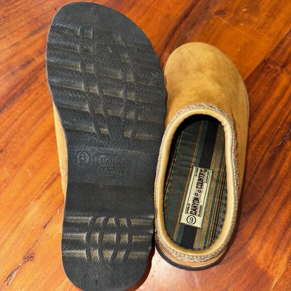 Brown Suede slipon slippers-outdoor sole sz 6 - Picture 3 of 9